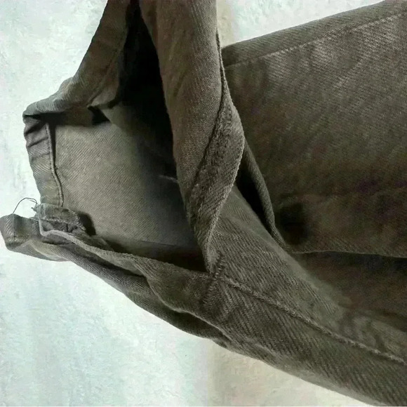 Zara Chocolate Brown Denim Jeans 90s Slim With Split Hem Size 10 - Picture 11 of 12